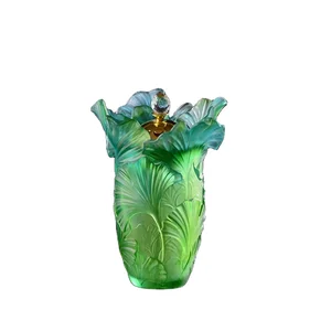 SAINT-VIEW Wholesale New Style Crystal Rose Incense Burner Crafts for Home Decoration