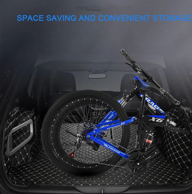 Factory Wholesale 21 24 27 30 Speed 26 Inch Suspension MTB Folding Bicycle Mountain Bike with Ordinary Pedal Cheap and Cool