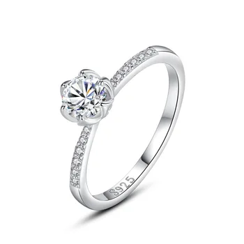 Customized S925 Silver High-End Jewelry China Wholesale Crystal Rings Bisuteria Al Por Mayor