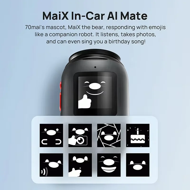 Original for 70mai Dash Cam Function Night Vision Dashcam Front and Rear Omni-Built-In GPS ADAS 360 Degree Camera for Car