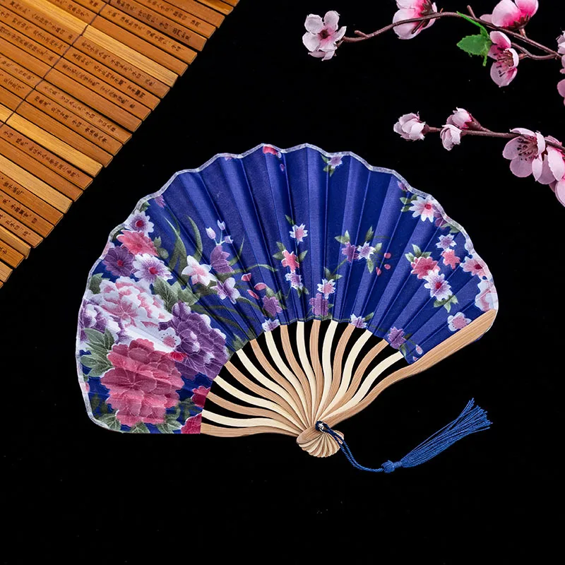 Custom Printed 8 Inch Wooden Folding Hand Fan for Weddings and Promotional Events