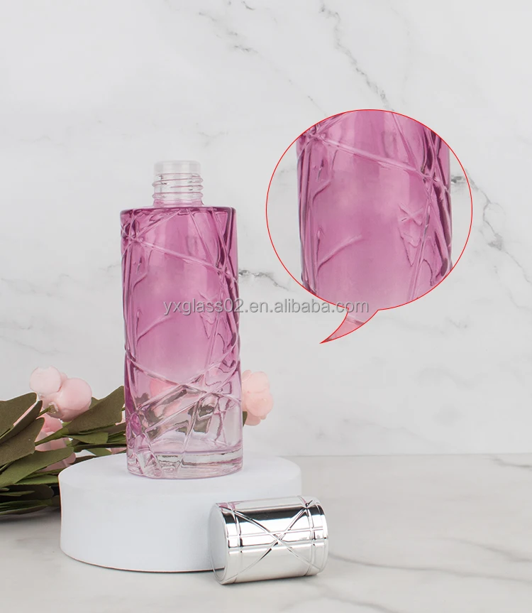 Luxury Unique design cosmetic glass bottle set irregularity shape glass jar bottle Skincare cosmetic packaging suit container factory