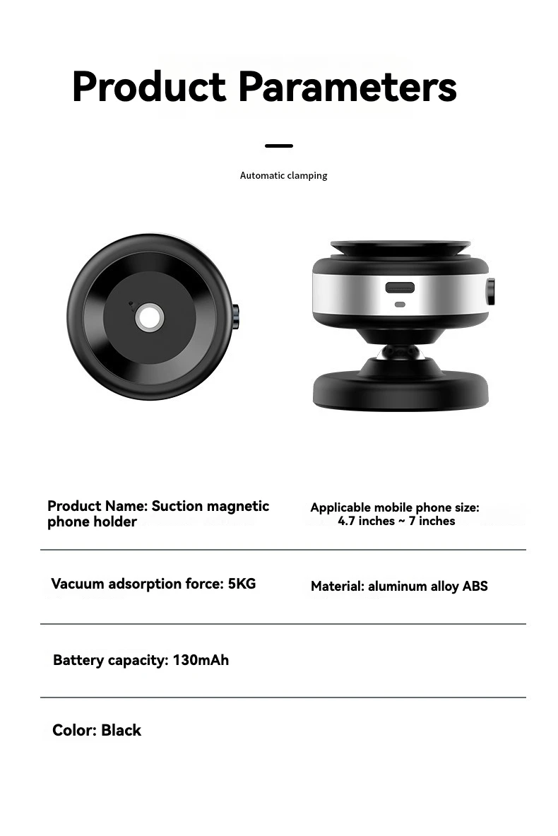 Phone Holder for Holder, 360°rotatable Elettric Electric Vaccum New Magnet Automatic Suck Phone Holder