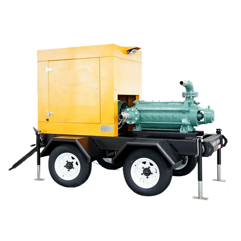 High Pressure Horizontal 50Bar Multistage Centrifugal Pump with Diesel Engine