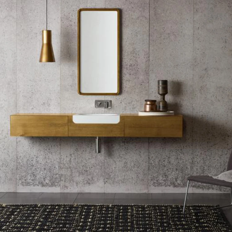 Современное отдельно стоящее зеркало для ванной комнаты шкафчик из массива дерева МДФ акриловая дверь меламиновая фанера керамическая Столешница для дома и отеля