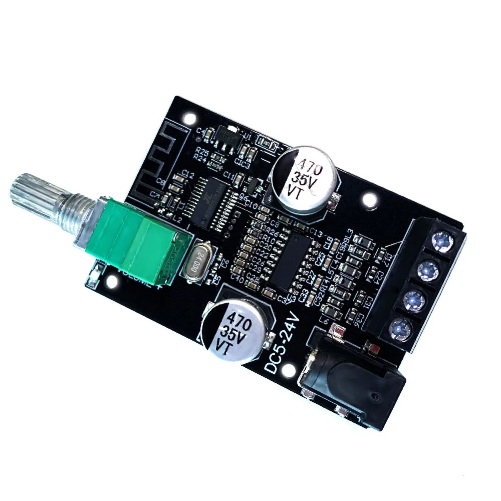 Sarini ZK-502L – Scheda Amplificatore Di Potenza Digitale Bluetooth 5.0, 2x50W, 5-24V, Con Interruttore E Manopola Volume, Custodia Inclusa