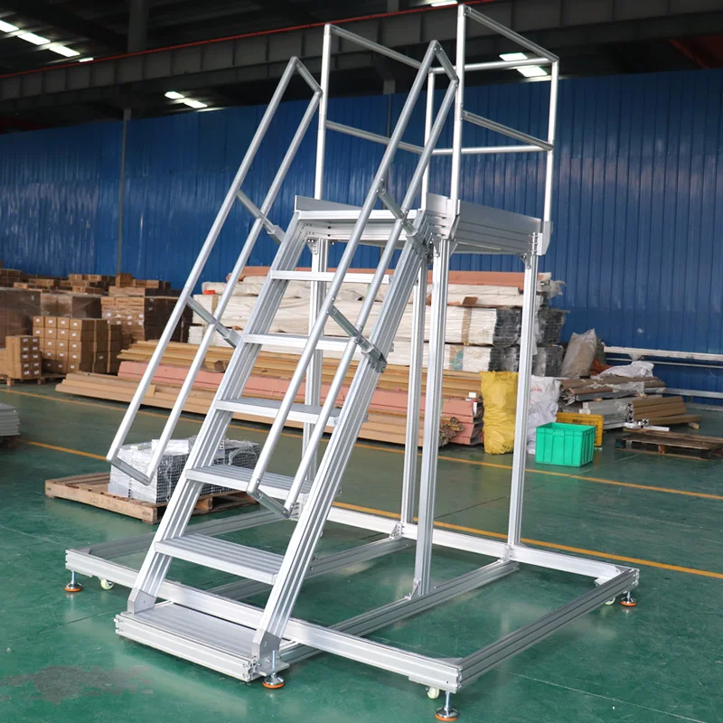 Lang Le Stair Handrails Step Ladder Equipment Aviation and Rail Maintenance and Repair Platforms Walkways Aircraft Maintenance
