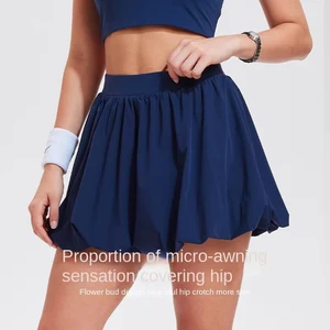 Under Lulu Custom Women's Padded Anti Slip High Waist Slimming  Sports Casual Half Skirt Petite Y2K  Style Short Skirt