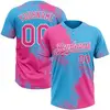 Pink and Hot Blue