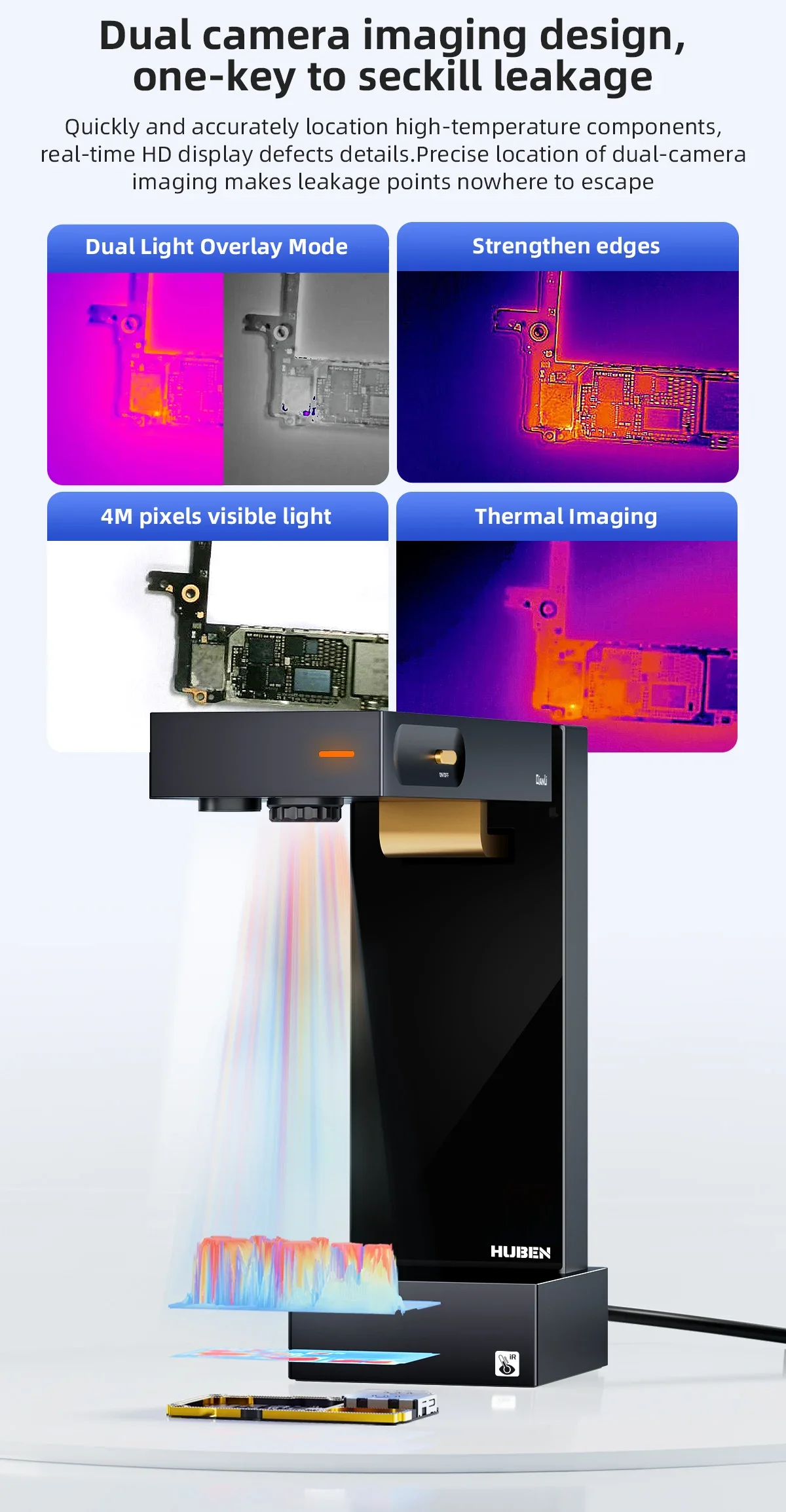 QianLi L256 Dual-Spectral Thermal Imager Dual-Light IR Scanner Mobile PCB Mainboard Short Circuit Diagnostic Repair Tool
