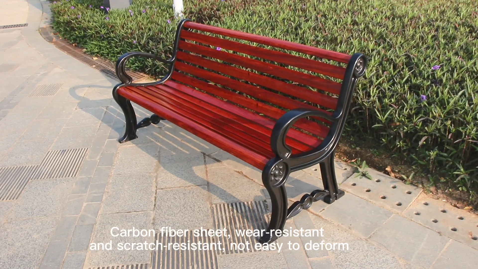Factory Street Park Bench Commercial Shopping Mall Bench Outdoor 3