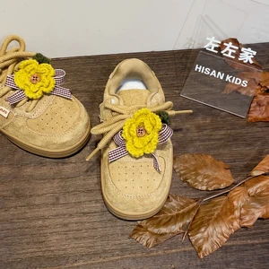 TBS 2026 New Korean Style Children Board Shoes Soft Sole Versatile Lightweight Casual Sneakers for Girls