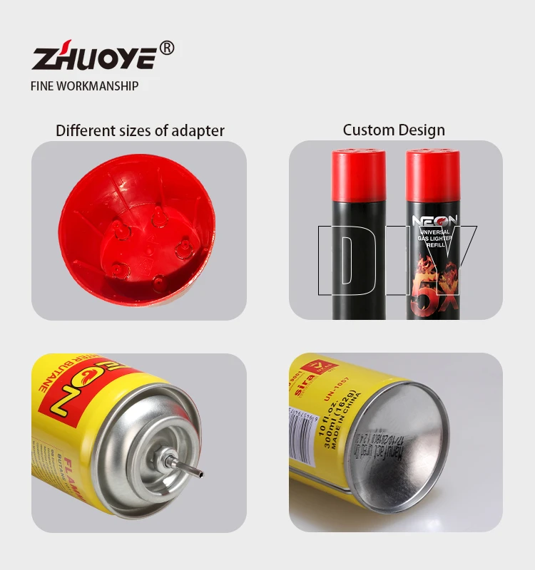 300ml High Quality Cheap Butane Gas Oem Brand Neon Premium Butane Gas Performance Expectation