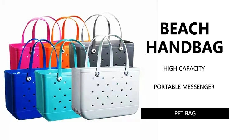 Fashion Bogg Bag Women Large Capacity Hole Handbags Eva Beach Tote Bags Pet  Bag