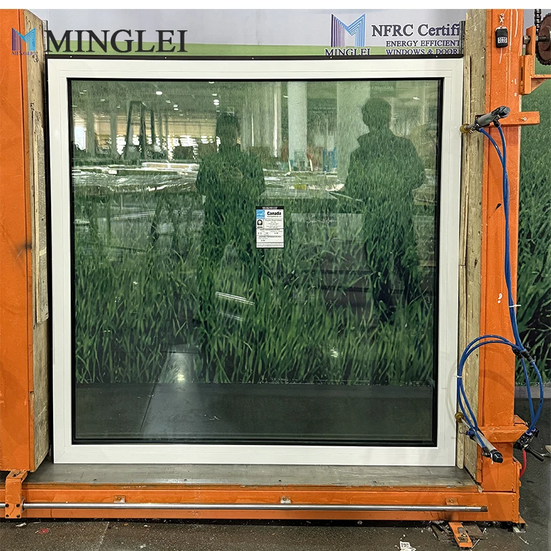 Finestre fisse in alluminio ad alto rendimento energetico con telaio sottile e triplo vetro, forma speciale, finestra panoramica