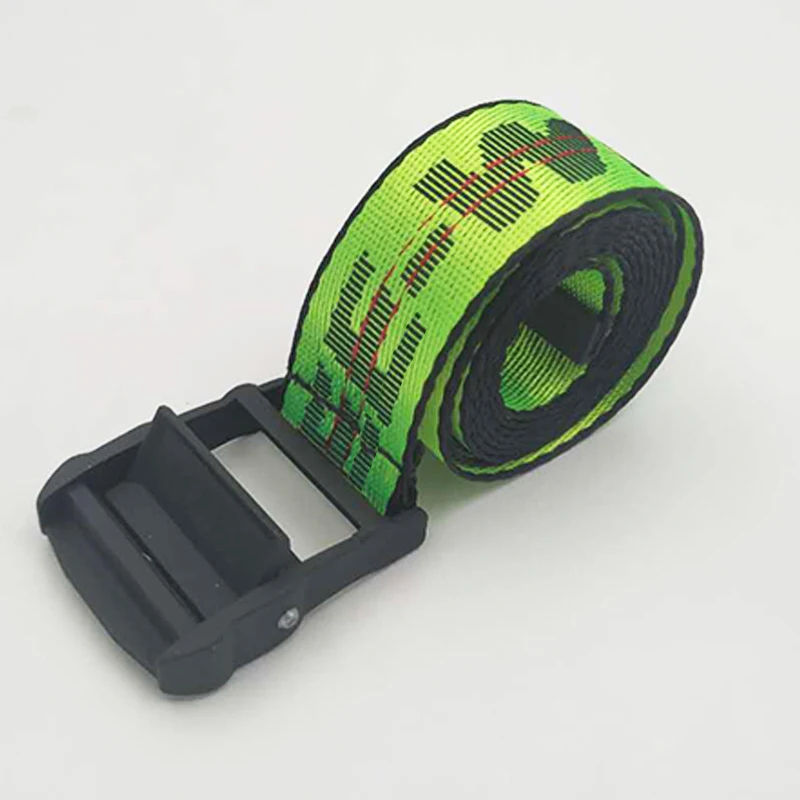 New Fashion Off White Belt Webbing Cotton Metal Buckle Belt High Quality 200 CM