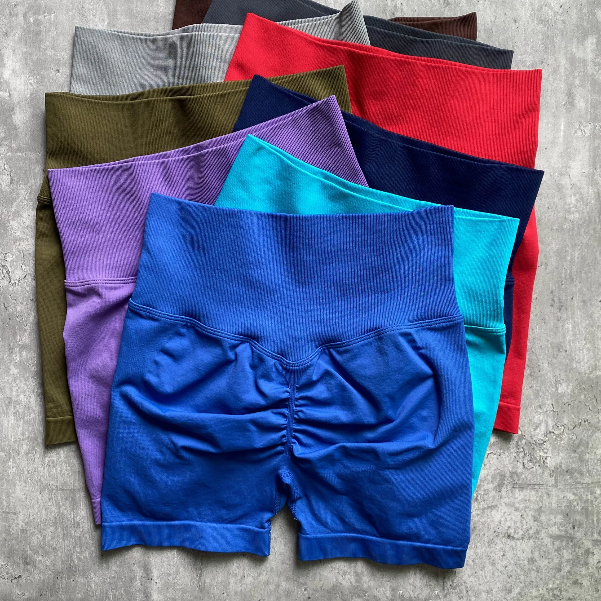 10 Colors Scrunch Butt High Hip Seamless Women Training Shorts Women