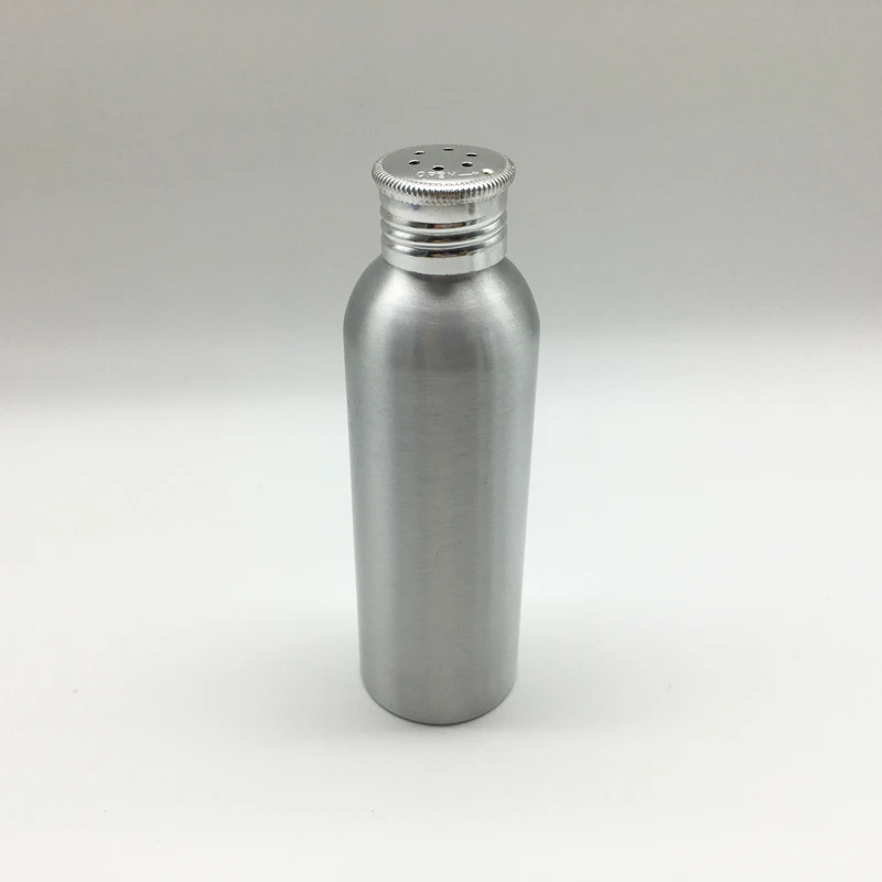 Refillable Talcum Powder Silver Aluminum Bottle Aluminum Talc Powder