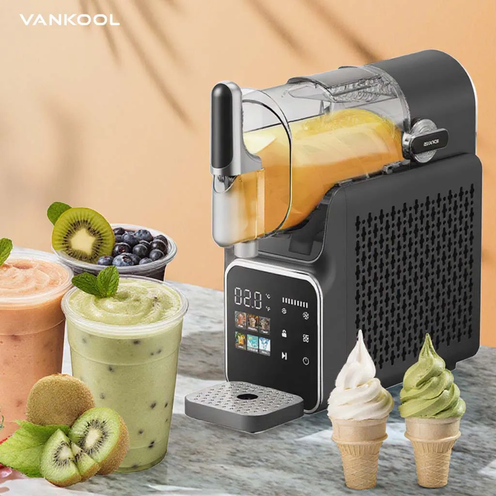 1.8L Slushy Maker Machine Household Single tank Barrel Soft Drinks Slushie Machine Frozen Drink for Home with Self-cleaning