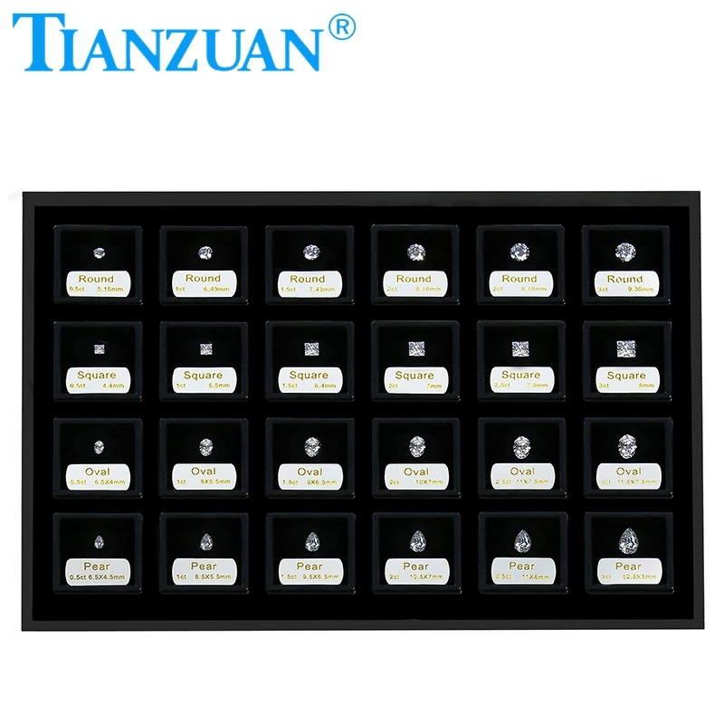 New Box 8 Shapes Of Cubic Zirconia Loose 0.53carat Weight Size Set