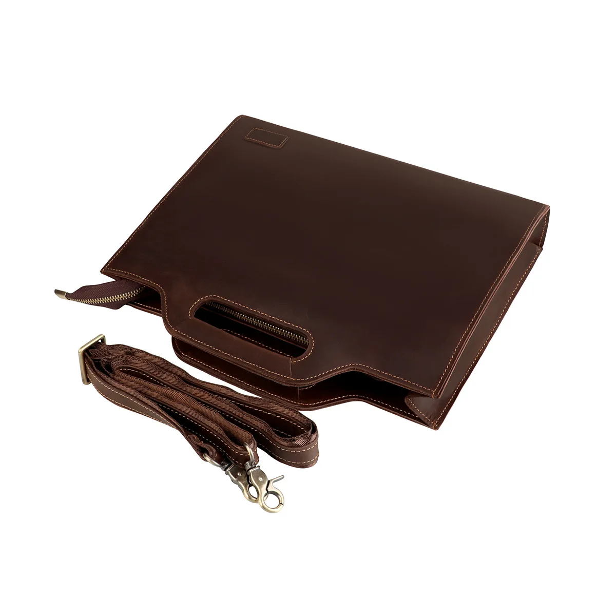 Wholesale Price Full Grain Leather Cow Hide Case Messenger Business Bag Real Genuine Full Leather Computer Laptop Briefcases