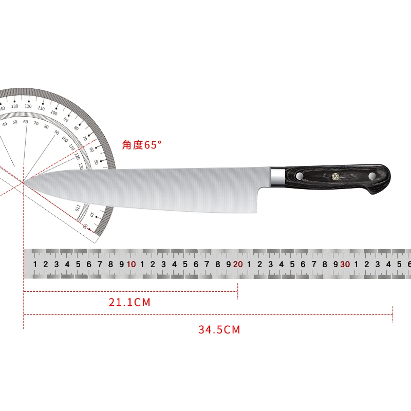 8 Inch German Stainless Steel Pakka Wood Handle Gyuto Chef Knife Buy 8 Inch German Steel Chef