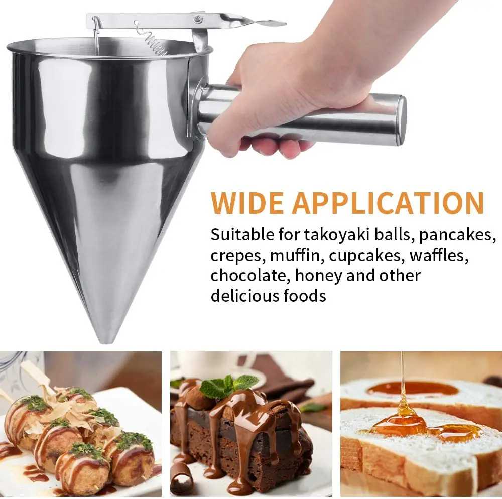 Multi Purpose Stainless Steel Cone Cake Batter Dispenser Pour Funnel -  China Kitchen Utensils and Kitchen Tool price