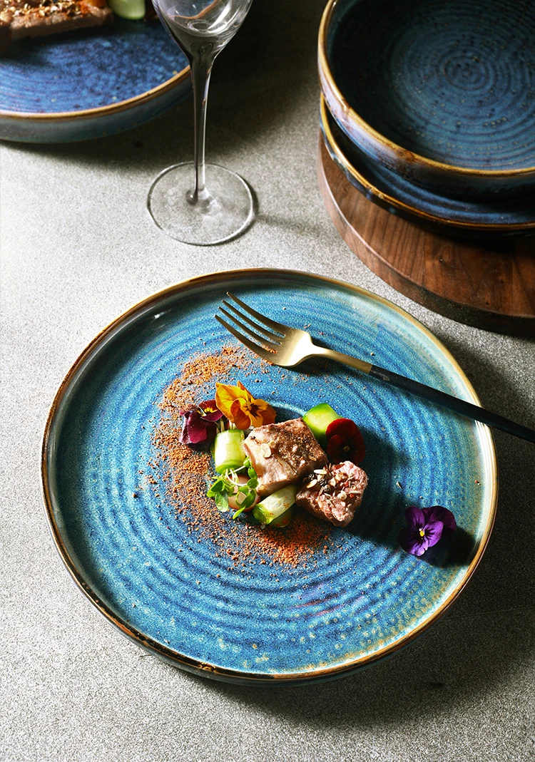 Dubai Restaurant Dinnerware Teller Platos Western Food Porcelain Dishes