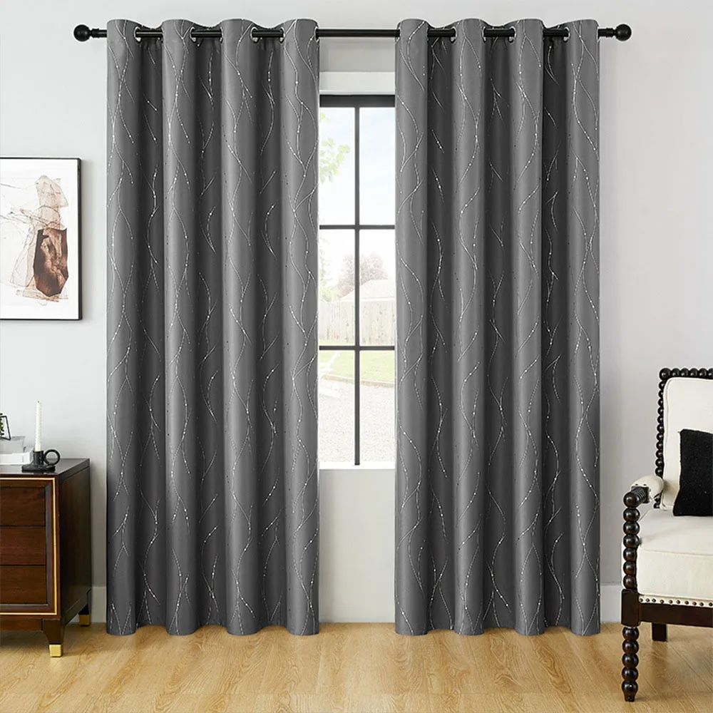 Simple Brief Contemporary High Shading Quality Fabric Terylene Indoor Living Room Canteen Balcony Window Curtain