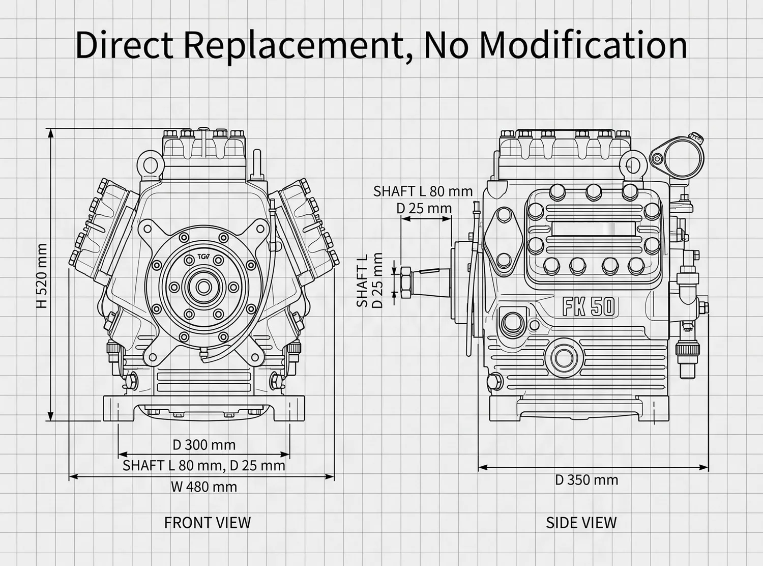 Compressor, 24V, 980K - detail 10