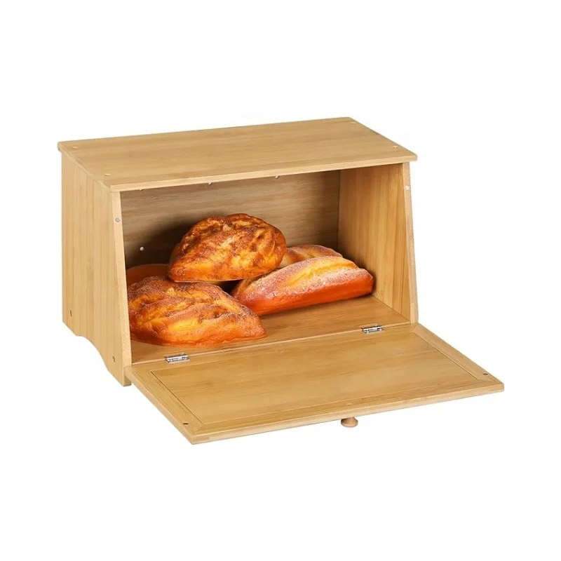 GUUSII HOME Angolare Portapane in Legno Moderno Porta Pane da Cucina Grande Capacità Contenitore