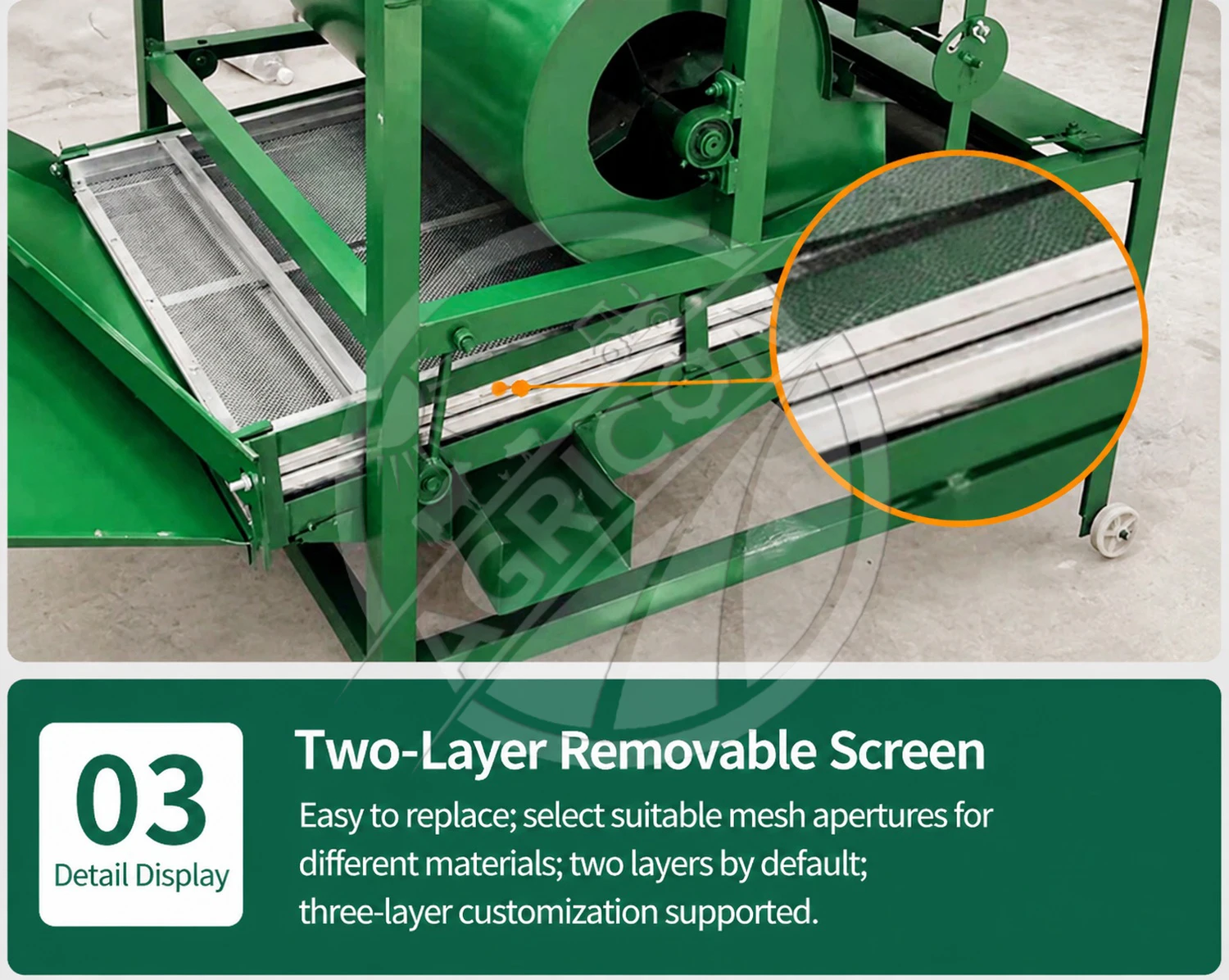 Air Suction Crop Sizing Machine
