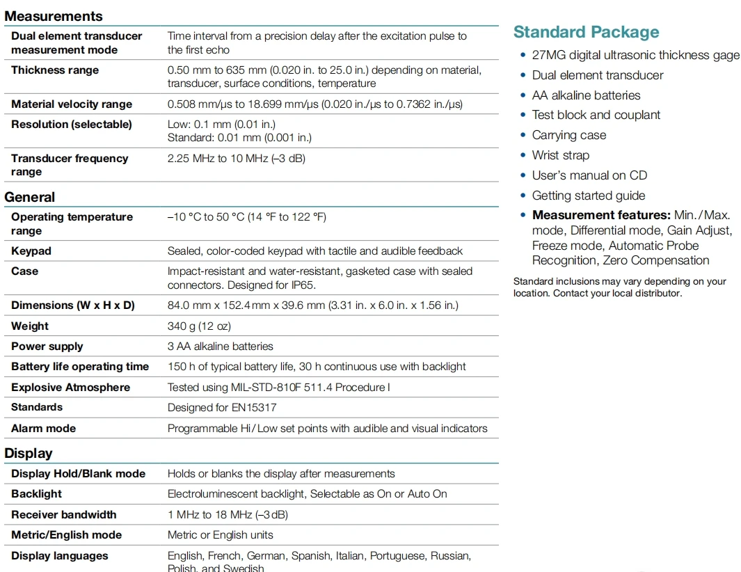 Olympus Thickness Gauge Ultrasonic Galvanizing Coating Thickness Gauge