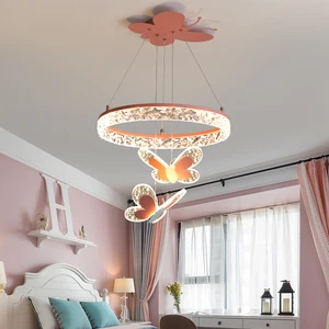 Modern Chandelier Designer Creative butterfly Acrylic LED Pendant Lamp Children's Room Lamp