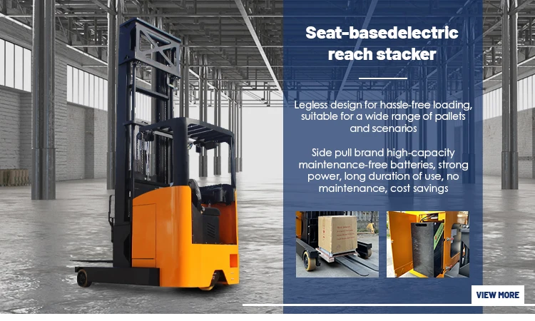 Chinese electric reach truck forklift 1.5ton 2ton 3ton cold storage AC motor container reach truck stacker montacarga electrico