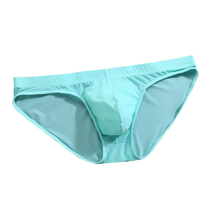 Ice Silk Sexy Underwear Men Briefs Seamless Breathable Low Waist Bikini  Panties*