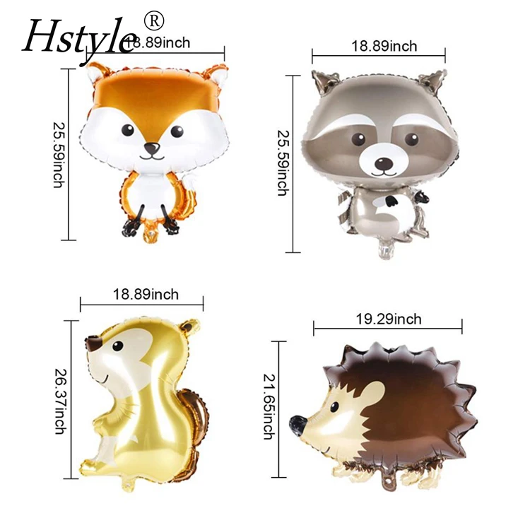 woodland baby shower balloon garland-hedgehog squirrel