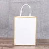 Gold border white