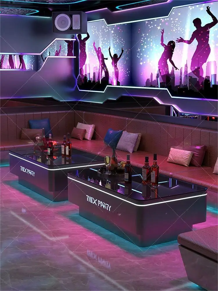 Прохладный бар мебель/ночной клуб/светодиодный кубический стол кальян мебель для гостиной диван набор столов