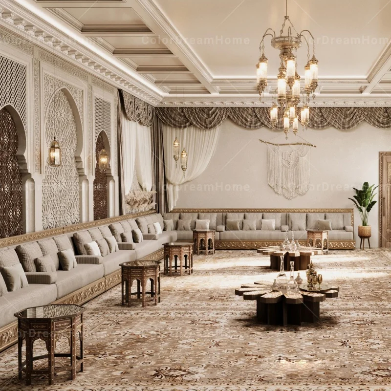 Custom Luxury Arabic Majlis Classic Moroccan Majlis L Shaped Sofa ...