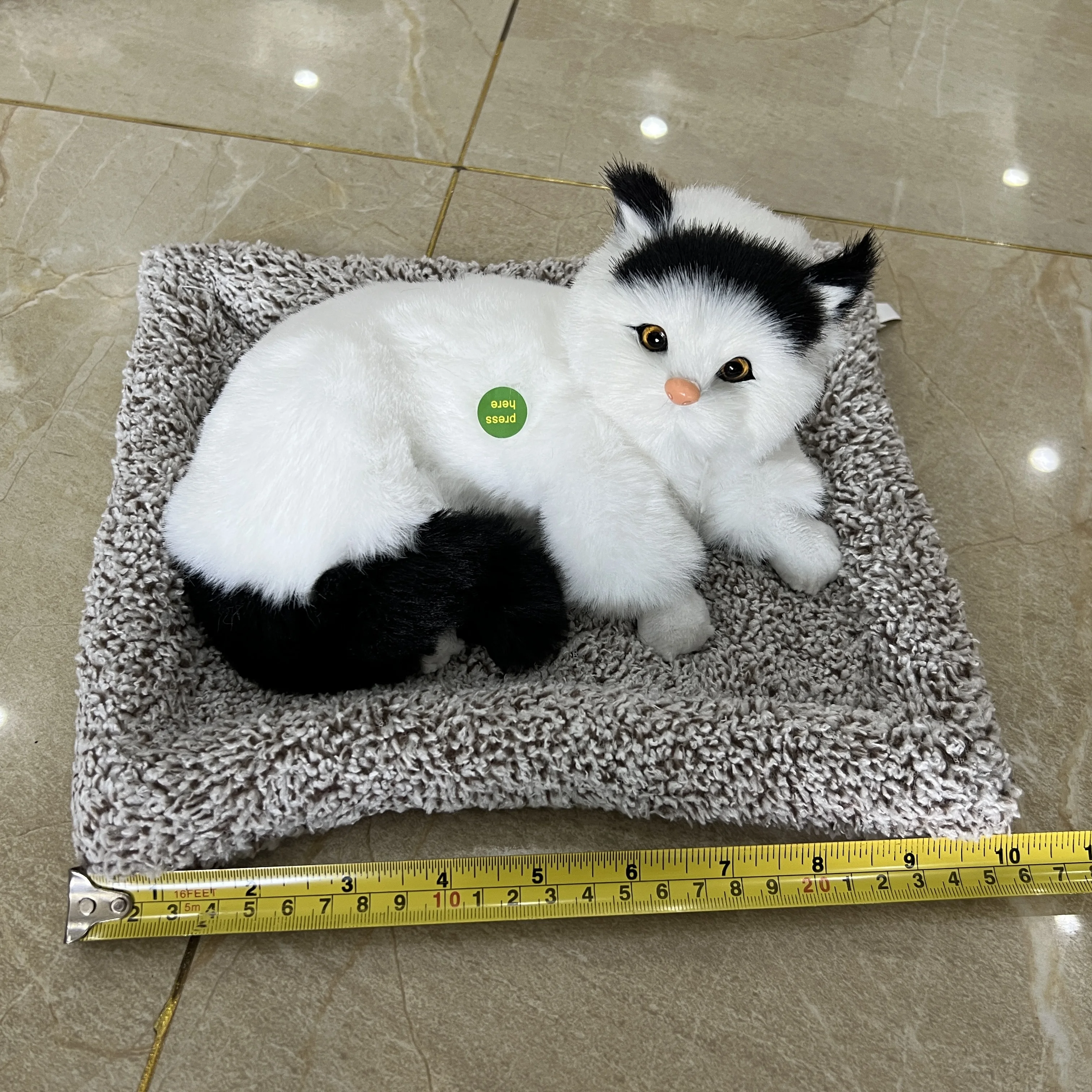 Creative Breathing Car Ornament Cute Sleeping Cat Kitten Plush