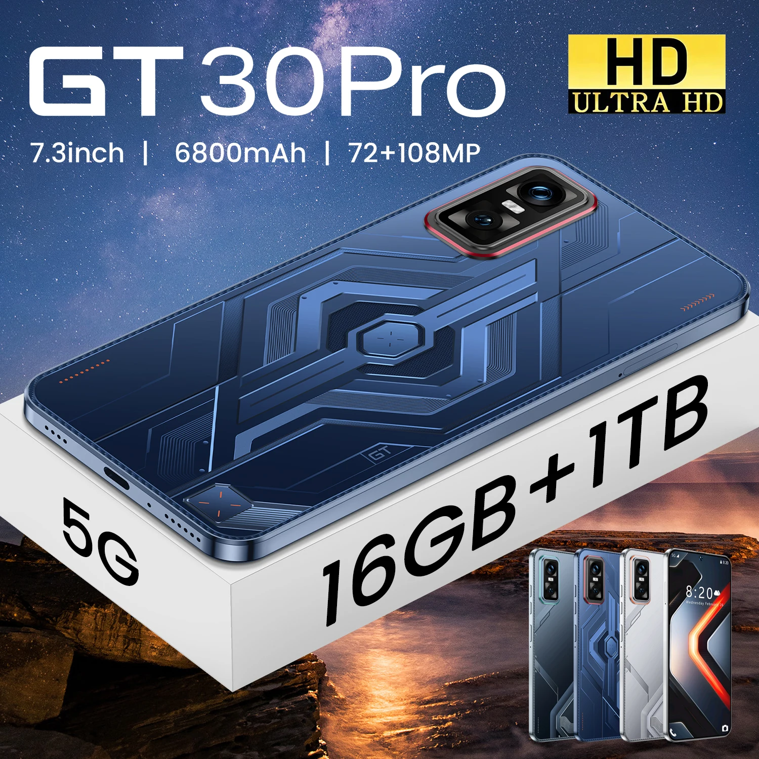 未使用 Android スマートフォンGT30 Pro 8GB/256GB Infinix GT30 Pro (256GB/12GB; 108MP Triple Camera; 5000mAh)