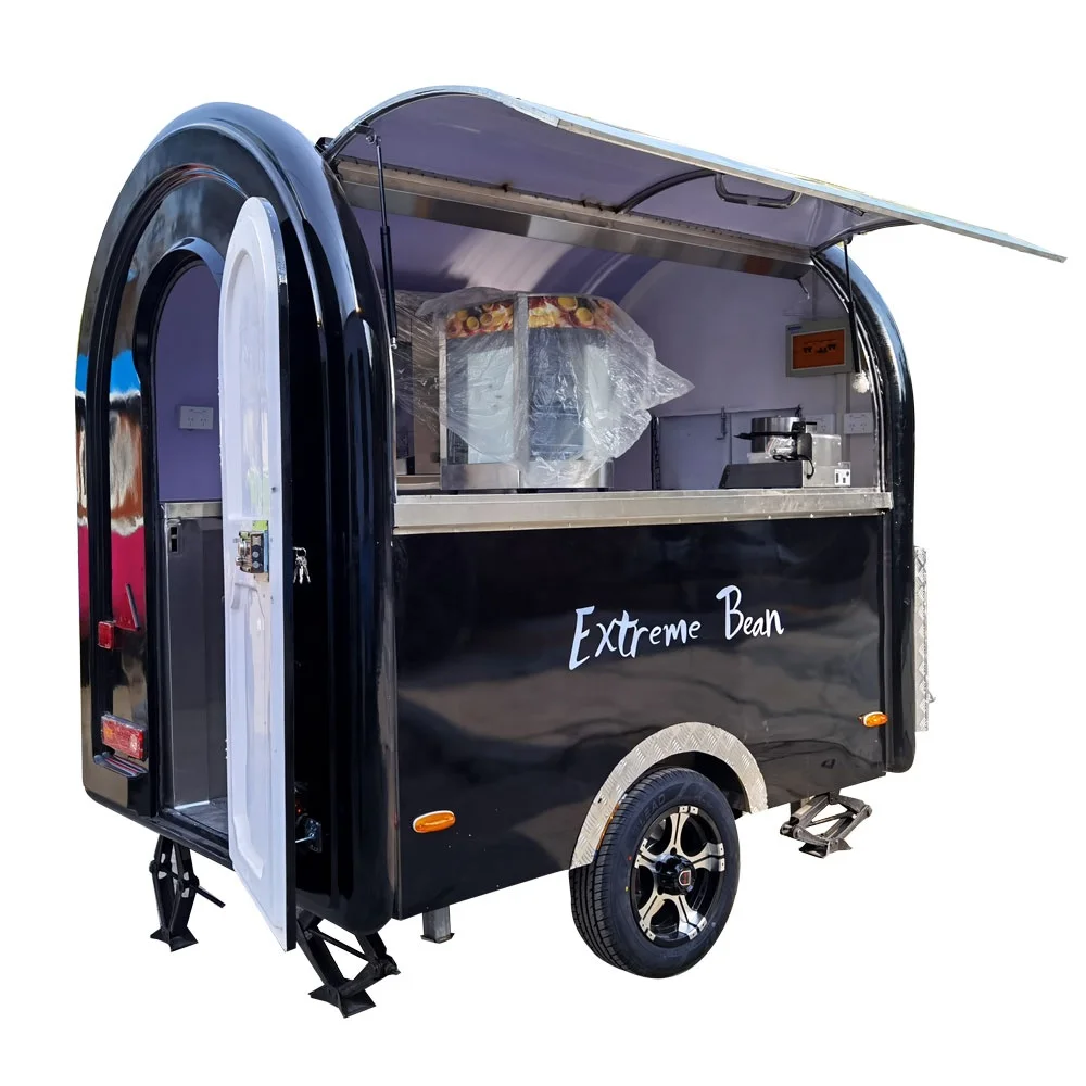 TUNE Carro de Comida Mobile Kitchen Van BBQ Food Trucks Mobile BBQ Food Cart