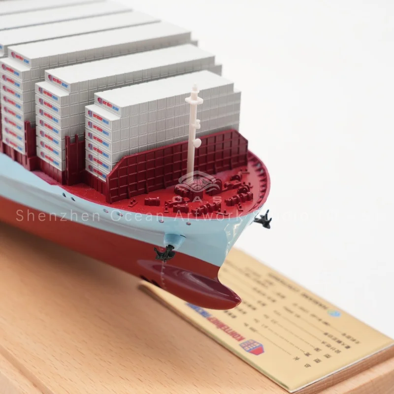 This premium HMM container carrier model is a high-quality factory finished product with exquisite detailed workmanship. Every hull line, container layout and brand marking is precisely restored for an authentic visual effect. Durable materials ensure solid structure and long-term display performance. Custom colors, logos and scales are available to meet personalized demands. Perfect for office decoration, exhibition displays, shipping souvenirs and high-end business gifts for global logistics and maritime enterprises.Amber@vesselmodel.com Tel: +86 18038048785
