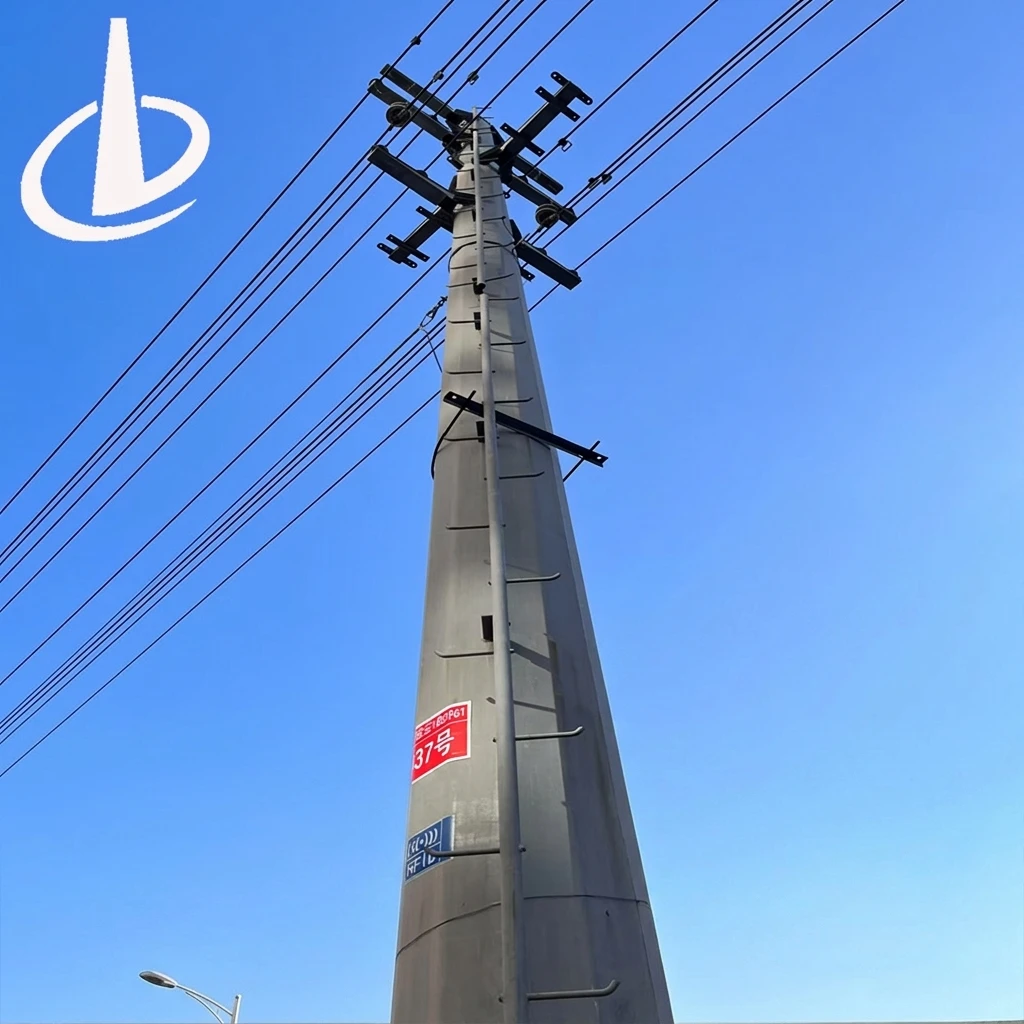 5m 9m 10m 11m 12m 15m 20m Hot-Dip Galvanized Q355B Steel Tubular Electrical Power Pole for Distribution Line Factory Direct