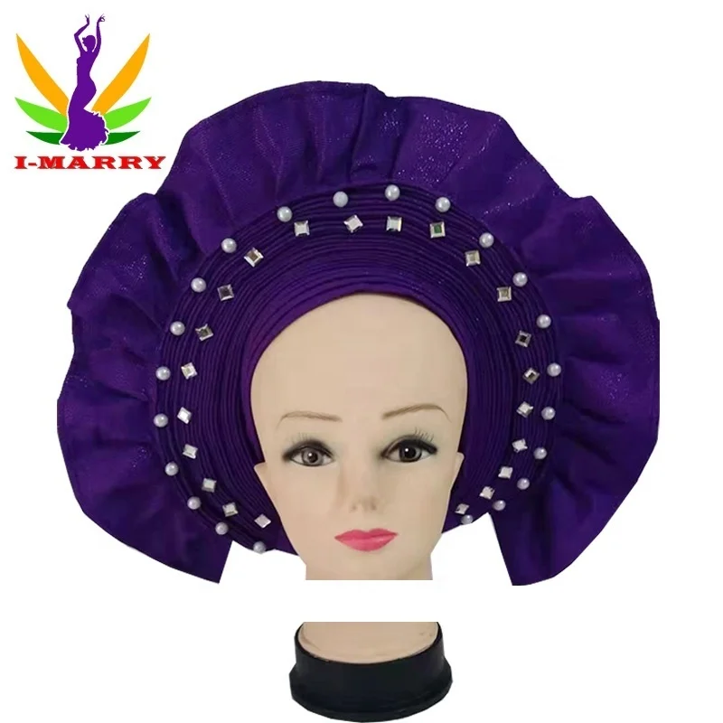 2020 головной убор с жемчугом и бриллиантами тюрбан для женщин автоматический галстук-бабочка модный