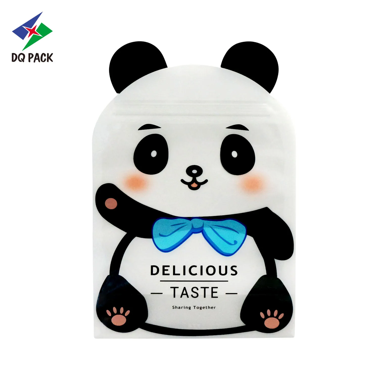 Cute character shape plastic pouch doypack with zipper customized bag