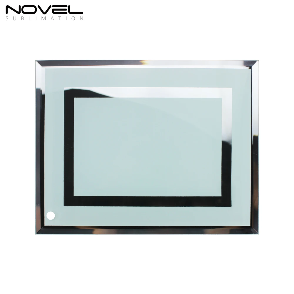 USA 25PCS 8" Sublimation Blank Glass Photo Frame Double Mirror Border 
