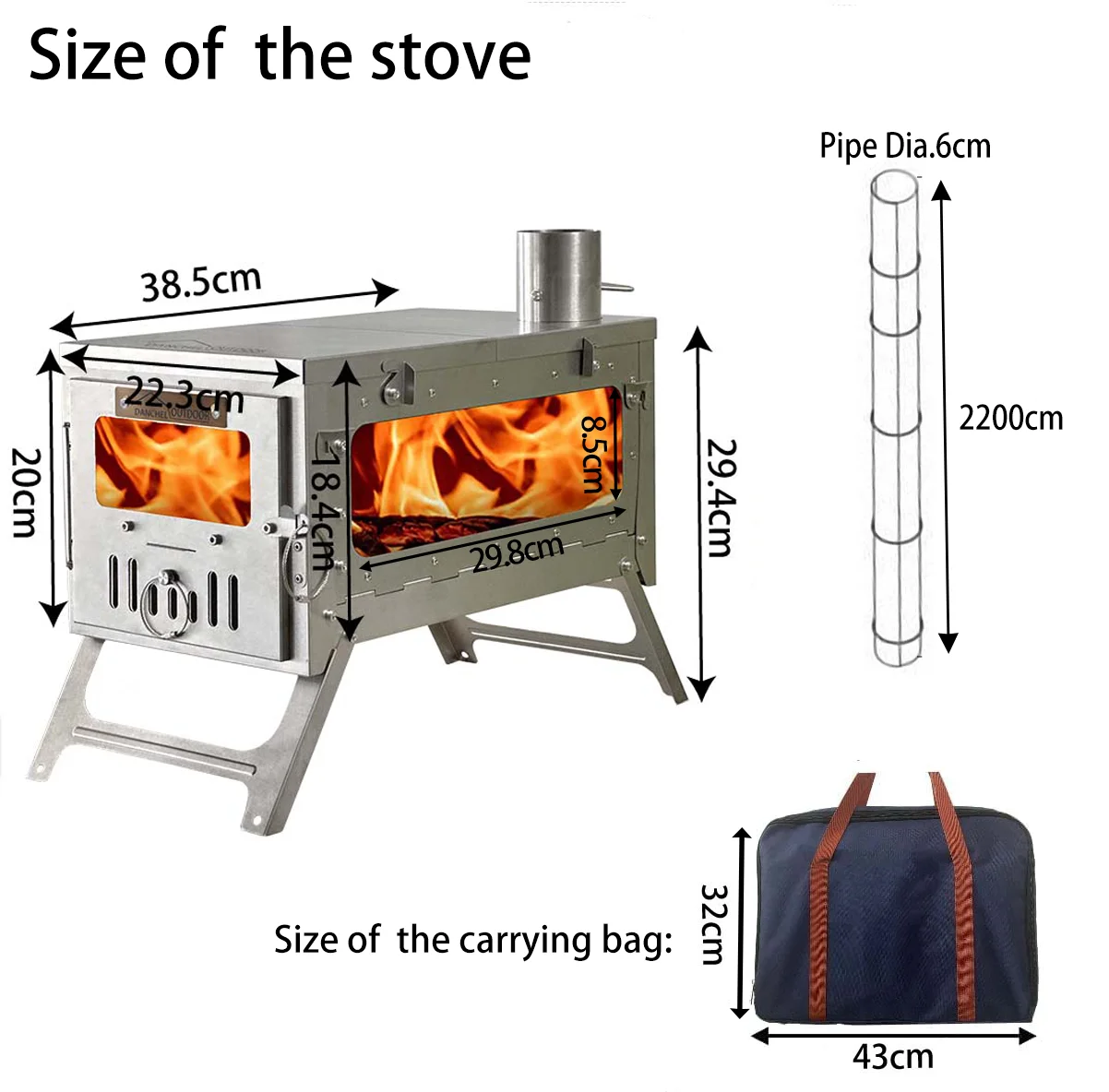 Wholesale TSG L Size Folding Pure Titanium Wood Burning Stove with Side  Glass 3.7KG Camping Tent Stoves for Cooking DANCHEL OUTDOOR From  m.alibaba.com