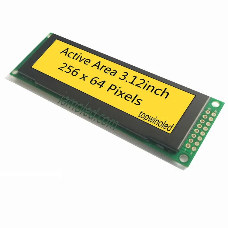 3.2'' 3.12inch OLED Module - 256x64 Yellow 16 Gray Scale
